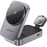 Acefast - Charging Station 3in1 - For Phone, Earbuds, Apple Watch, 22.5W, 2.5A, Foldable - Metal Gray - (E22)