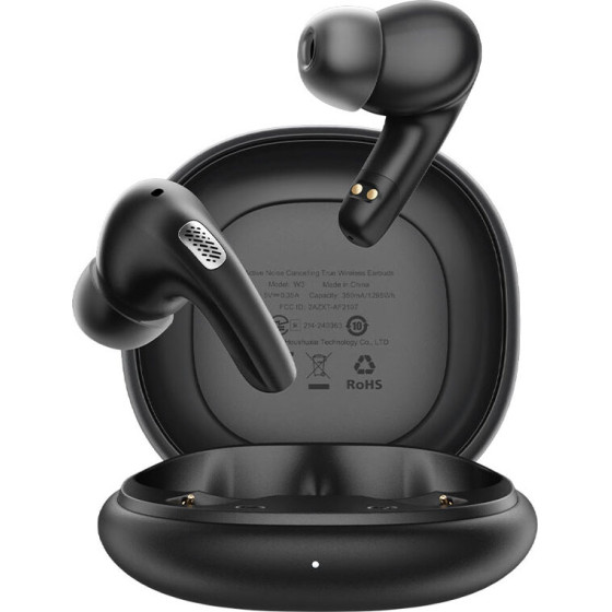 Acefast - Wireless Earbuds (W3) - Bluetooth V5.4, Active Noise Reduction, 4-Mics, Anc + ENC, IPX4, 350mAh - Black