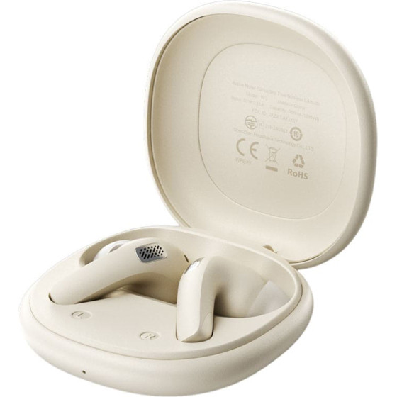 Acefast - Wireless Earbuds (W3) - Bluetooth V5.4, Active Noise Reduction, 4-Mics, Anc + ENC, IPX4, 350mAh - Khaki