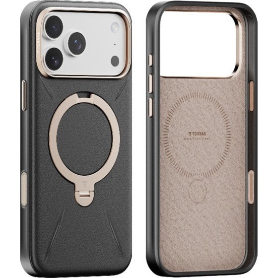 Torras - Qpro Leather Series - Iphone 17 Pro Max - Black - (X00FX2422)
