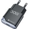 FORCELL F-Energy Gan Iii B130101-E Ultra Slim Travel Charger 1 x Type C + Usb A Pd QC4.0 3A 30W black