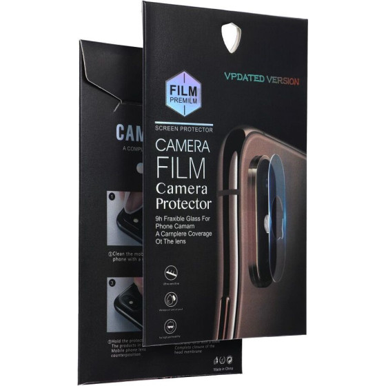 5D Full Glue Camera Tempered Glass - For Samsung Galaxy S25 Fe Black