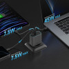 Cuktech 65W GaN Wall Charger 2 x USB-C 1 x USB-A - Gray - (CUKAD653EUGR)