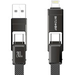 BlitzWolf 4-��-1 ������� USB+C+Lightning 240W 1.2m (�����) - (BW-HDC7)