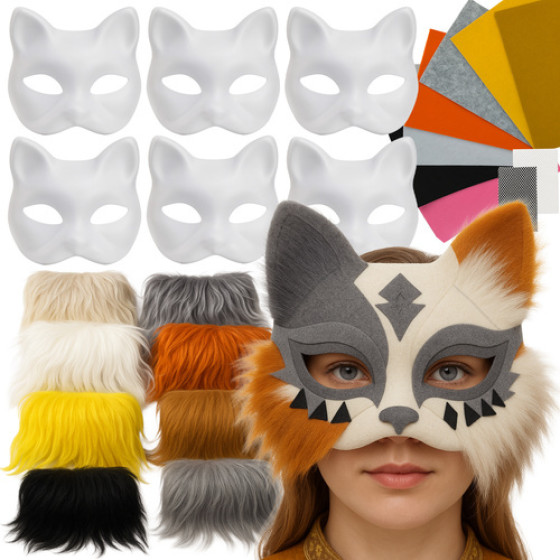 Maaleo DIY Cat Mask 6 pcs + Accessories 26570 - (18491-0)