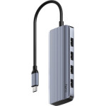 CUDY interface hub USB 3.2 Gen 1 (3.1 Gen 1) Type-C 5000 Mbit/s Grey, Silver - (UH500)