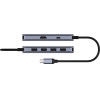 CUDY interface hub USB 3.2 Gen 1 (3.1 Gen 1) Type-C 5000 Mbit/s Grey, Silver - (UH500)
