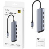 CUDY interface hub USB 3.2 Gen 1 (3.1 Gen 1) Type-C 5000 Mbit/s Grey, Silver - (UH500)