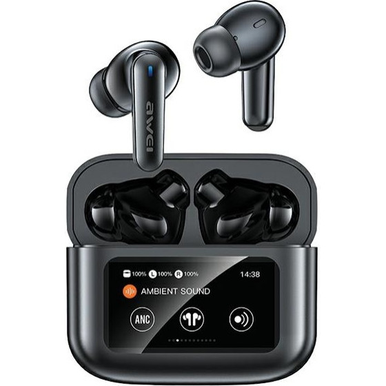 AWEI Bluetooth 5.4 ANCTWS headphones + docking station black - (T56)