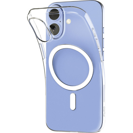 Puro 0.3 MAG Ultra-Slim TPU Case Compatible with MagSafe for iPhone 17 - Transparent - (PUIPC176303MAGTRGRS)