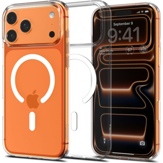 Spigen Liquid Crystal MagSafe Case for iPhone 17 Pro - Clear and White - (28024-0)
