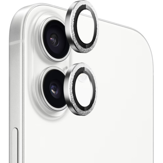 Blueo - Original Metal Frame Lens Glass - iPhone 17 - Silver Diamond