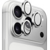 Blueo - Original Metal Frame Lens Glass - iPhone 17 Pro / iPhone 17 Pro Max - Silver Diamond