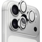 Blueo - Original Metal Frame Lens Glass - iPhone 17 Pro / iPhone 17 Pro Max - Silver Diamond