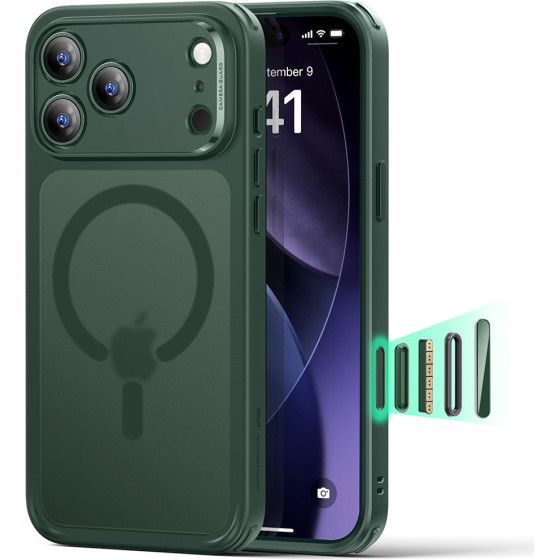ESR - Classic Hybrid HaloLock - iPhone 17 Pro - Frosted Green