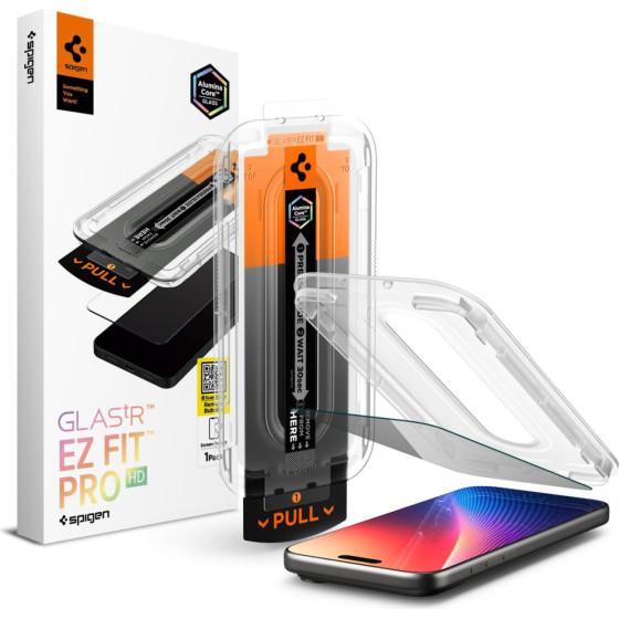 Spigen - Glas.tR EZ-FIT Pro - iPhone 16 Pro Max / iPhone 17 Pro Max - Privacy