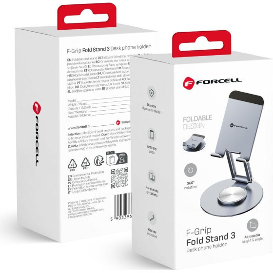 Forcell F-GRIP Fold Stand 3 360 desk holder grey