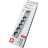 LAMTECH 5WAY SURGE PROTECTOR WITH 1xTYPE-C 1xUSB 5xSCHUKO BLACK/WHITE 1.5M OEM - (LAM980329)