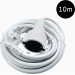 LAMTECH EXTENSION CORD WITH CHILDREN PROTECTION 10M WHITE OEM - (LAM980312)