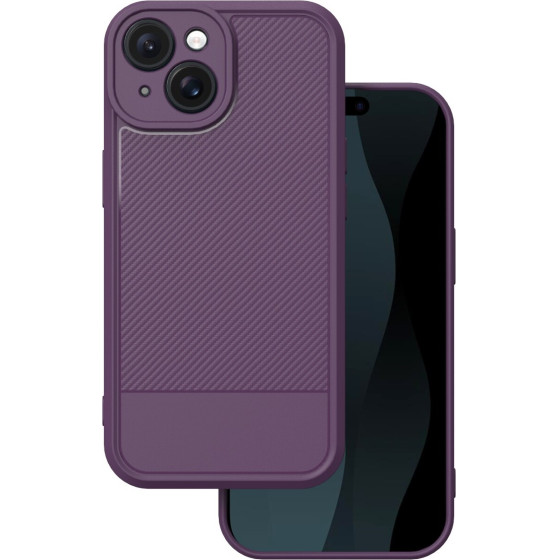 TFO Simple Carbon case for iPhone 15 6,1'' purple