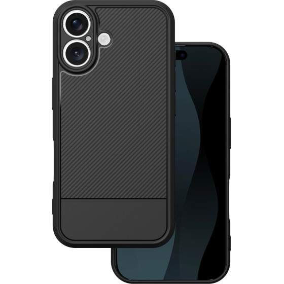 TFO Simple Carbon case for iPhone 16 6,1'' black