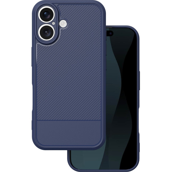 TFO Simple Carbon case for iPhone 16 6,1'' blue