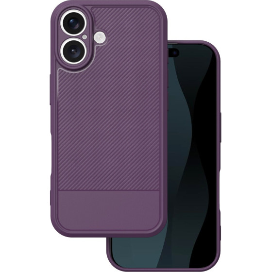 TFO Simple Carbon case for iPhone 16 6,1'' purple