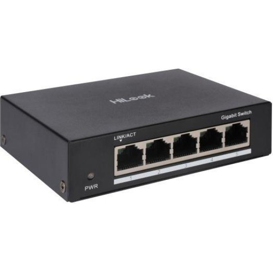 HiLook Powered By Hikvision Switch NS-0505/ 5x port/ 1000 Mbps RJ45 ports/ 1 Gbps/ Kov - (301803065)