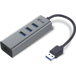 I-Tec Usb 3.0 Hub METAL/ 3 porty/ Usb 3.0 Na Gigabit Ethernet Adapter (RJ45)/ ���� - (U3METALG3HUB)