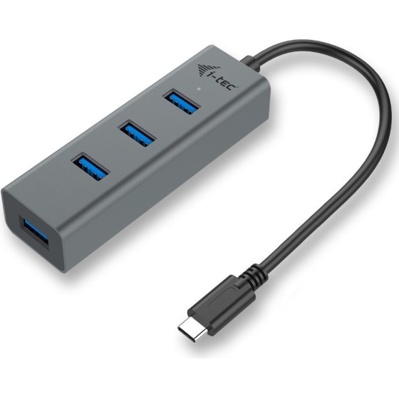 I-Tec Usb Hub 3.1 Type C METAL/ 4 porty/ Usb 3.0/ ���� - (C31HUBMETAL403)