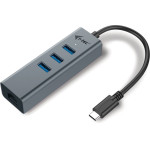 I-Tec Usb Hub METAL/ 3 porty/ Usb 3.0/ Usb 3.1 Type C Na Gigabit Ethernet Adapter (RJ45) - (C31METALG3HUB)