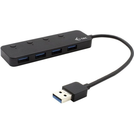 I-Tec Usb Hub METAL/ 4 porty/ Usb 3.0/ Tlacitko On/Off Pro Zapnuti a vypnuti/ kovovy/ ����� - (U3CHARGEHUB4)
