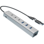 I-Tec USB-A/USB-C Metal Charging Hub 7x port/ 3x USB-C 3.0/ 4x Usb 3.0/ Kovovy - (CAHUBMETAL7)