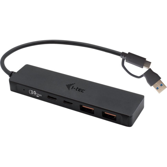 I-Tec USB-A/USB-C Metal Hub 2x Usb 3.1 + 2x USB-C - (C31HUBMETAL2A2C)