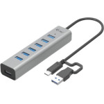 I-Tec USB-C Nabijeci Hub Metal/ 7 portu/ USB-A 3.2 Gen 1/ Kovovy - (C31HUBMETAL703)