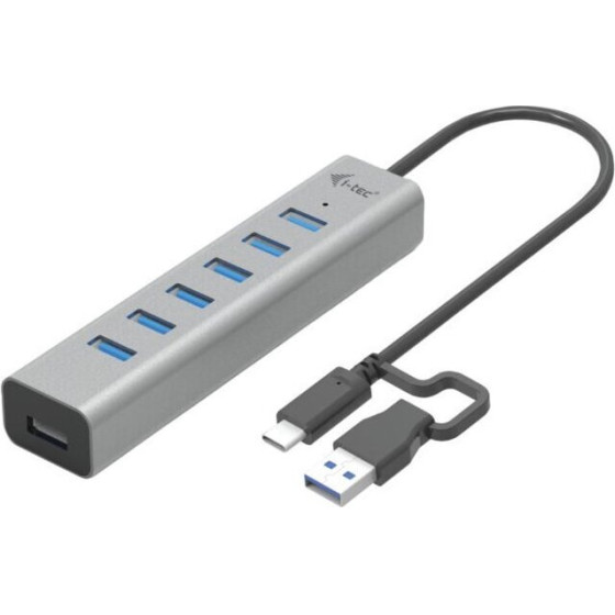 I-Tec USB-C Nabijeci Hub Metal/ 7 portu/ USB-A 3.2 Gen 1/ Kovovy - (C31HUBMETAL703)
