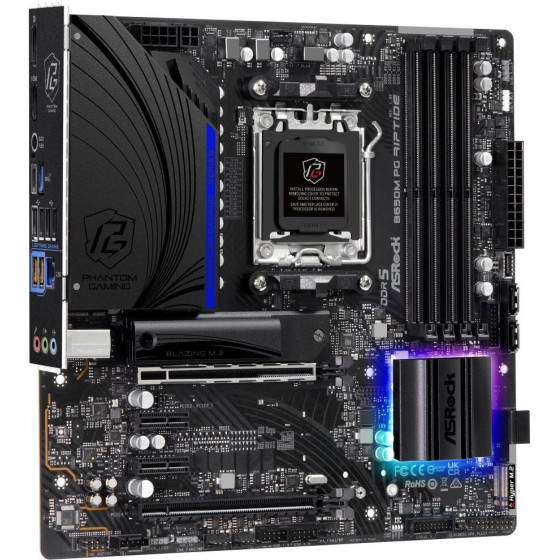 Asrock / Amd B650 / AM5 / 4x DDR5 Dimm / 2x M.2 / Hdmi / Dp / USB-C / Matx - (B650M Pg RIPTIDE)