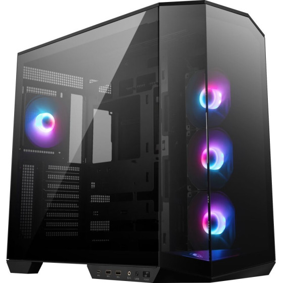 MSI Case Mag Pano 100R Pz Black/ No PSU/ Left And Front glass/ 4x 120 Mm A-Rgb fan/ 1x USB-C/ 1x USB3.2 - (306-7G26R21-HH9)