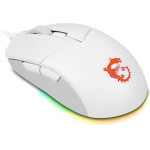 MSI Gaming Mouse Clutch GM11 White Gaming/ 5.000 dpi/ Rgb Lighting/ 6 buttons/ Usb - (S12-0401950-CLA)
