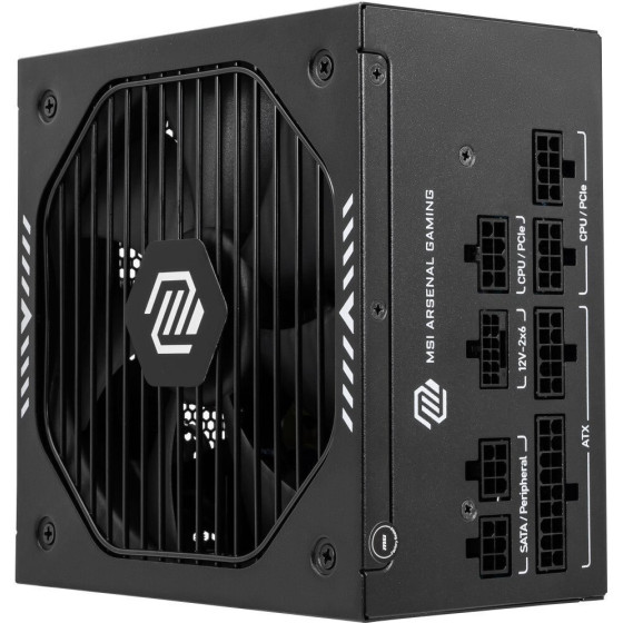 MSI Zdroj Mag A750GLs PCIE5/ 750W/ ATX3.1/ akt. PFC/ 7 Let celk. zaruka/ 135mm fan/ Modularni kabelaz/ 80PLus Gold - (306-7ZPHX11-HD8)