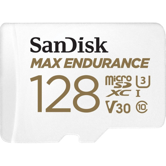 Sandisk Max Endurance Microsdxc 128GB / C10, U3, V30 / 60,000 Hours / + Sd Adapter - (SDSQQVR-128G-GN6IA)