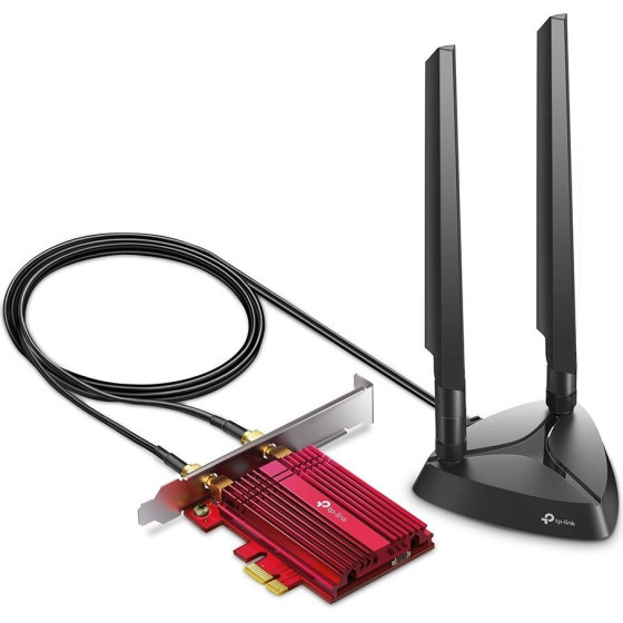 TP-Link Axe 5400 Network Card, Wifi 6E, Bluetooth 5.2, 574MBps 2.4GHz/ 2402MBps 5GHz/ 2402 6GHz, PCI-e - (Archer TXE75E)