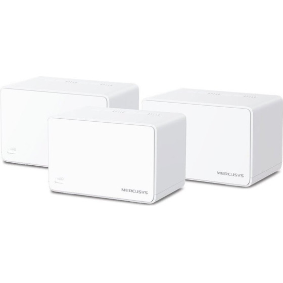 TP-Link Mercusys Wifi system, Wifi 6, AX6000, 1x 2,5GLAN, 2x Glan - (Halo H90X(3-pack))