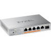Zyxel XMG-105HP 5 Ports 2,5G + 1 SFP+, 4 Ports 70W Total PoE++ Desktop Multigig Unmanaged Switch - (XMG-105HP-EU0101F)