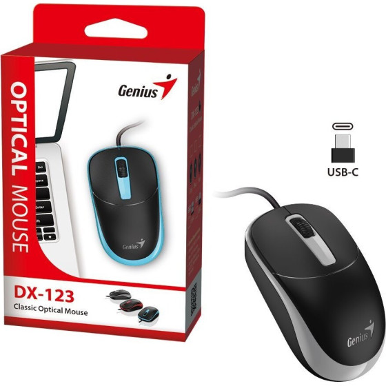 Genius DX-123 Galaxy Grey/ wired/ 1200 dpi/ USB-C/ Blackgrey - (31010033407)