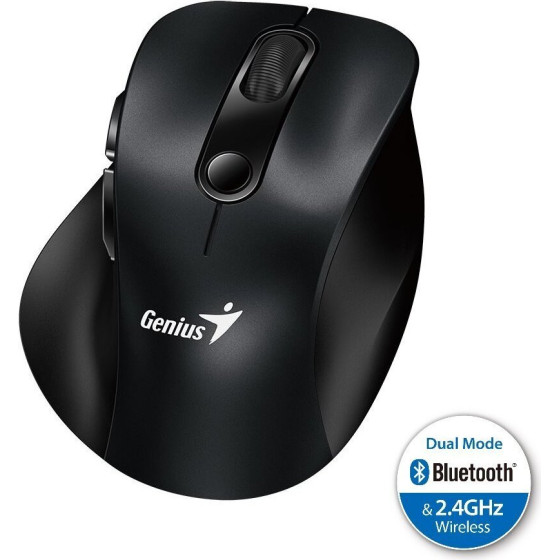 Genius Ergo 9000S Black/ Dual Bluetooth + 2,4GHz/ 2400 dpi/ wireless/ Silent - (31030038400)