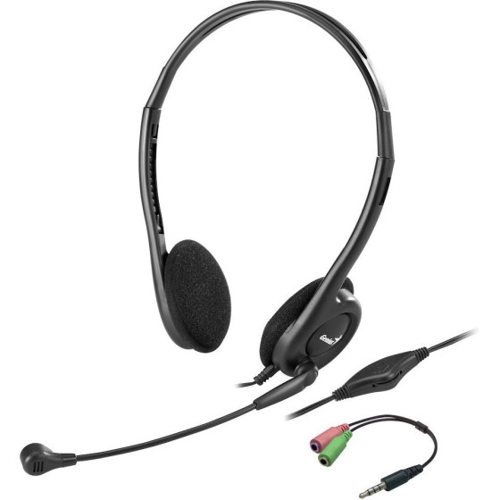 Genius Headset - HS-200C, 2x 3,5 jack, Single Jack Adapter - (31710151104)