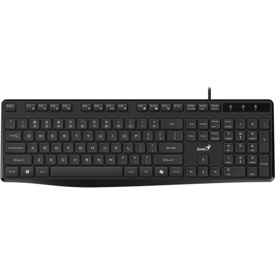 Genius KB-117S/ wired/ silent/ Copilot/ USB/ black/ CZ+Sk Layout - (31300017403)