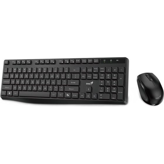 Genius KM-8206S/ Wireless set/ Copilot/ multimedia/ silent/ USB/ black/ CZ+Sk Layout - (31340017409)