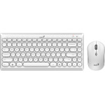 Genius Luxemate Q8000 White/ Wireless set/ USB/ white/ CZ+Sk Layout - (31340013412)